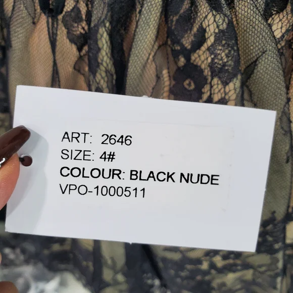 Alyce Paris 2 piece Lace Velvet Black Homecoming Dress Short Formal - Picture 9 of 12